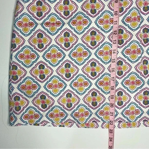 NWT Boden 10R Multicolor Geometric Pencil Skirt 100% Cotton - Picture 6 of 6
